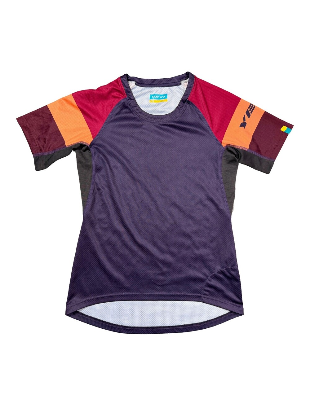 Yeti Cycles Crest Women S MTB Jersey Purple Orange Short Sleeve Mountain Bike